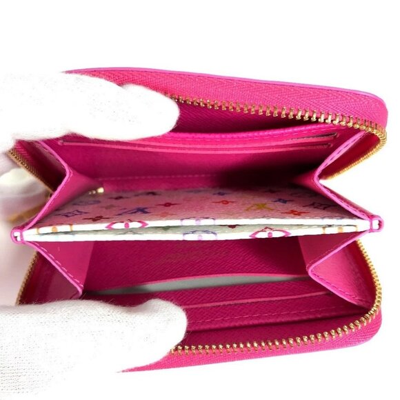 LOUIS VUITTON Ｍ14144 Japan limited Epi Takashi Murakami Zippy Coin Purse W... - Picture 11 of 16